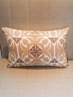 Sadyaska Dune Oats Beige Cotton Embroidered 12" X 18" 1 Pcs Cushion Cover