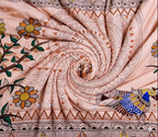 Spaces Shubha Madhubani Peach Blush Traditional Nature-Inspired 300TC Cotton Super King Bed Sheet Set | 1085747 Peach Blush