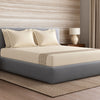 Sansaar by DDdecor Large Bedsheet Set with 2 Pillow Covers - Meander - Summer Sand - Embroidered - 1 Pc