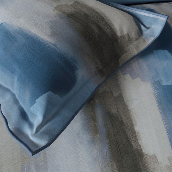 D'Decor Mirage Reverie Coronet Blue Abstract Digitally Printed 3-Piece Double Bedsheet Set | MS05 Reverie Coronet Blue