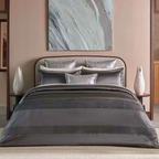 D'Decor Bedsuites Ambrose Charcoal Luxury 6-Piece Bedding Gift Set | Premium Embroidered Duvet Cover & Double Bedsheet | KP47 Charcoal