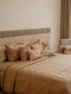 Sadyaska Isla Champagne Gold Velvet Set 1 Pcs Bedspread