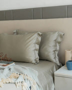 Sadyaska Pistachio Tencel Set with Lace 1 Pcs Bedsheet