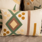 Sadyaska Pixie Patch Cotton Embroidered (Size : 12"X18") 1 Pcs Cushion Cover