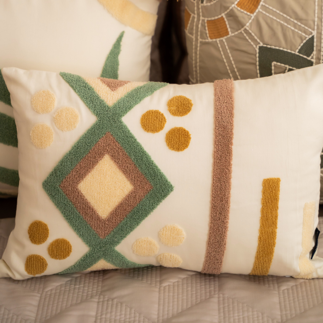 Sadyaska Pixie Patch Cotton Embroidered (Size : 12"X18") 1 Pcs Cushion Cover