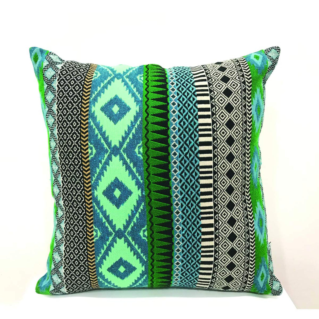 Sadyaska Decorative Hand Weaving Sofa Pillow Green 16x16 1 Pcs Cushion Cover