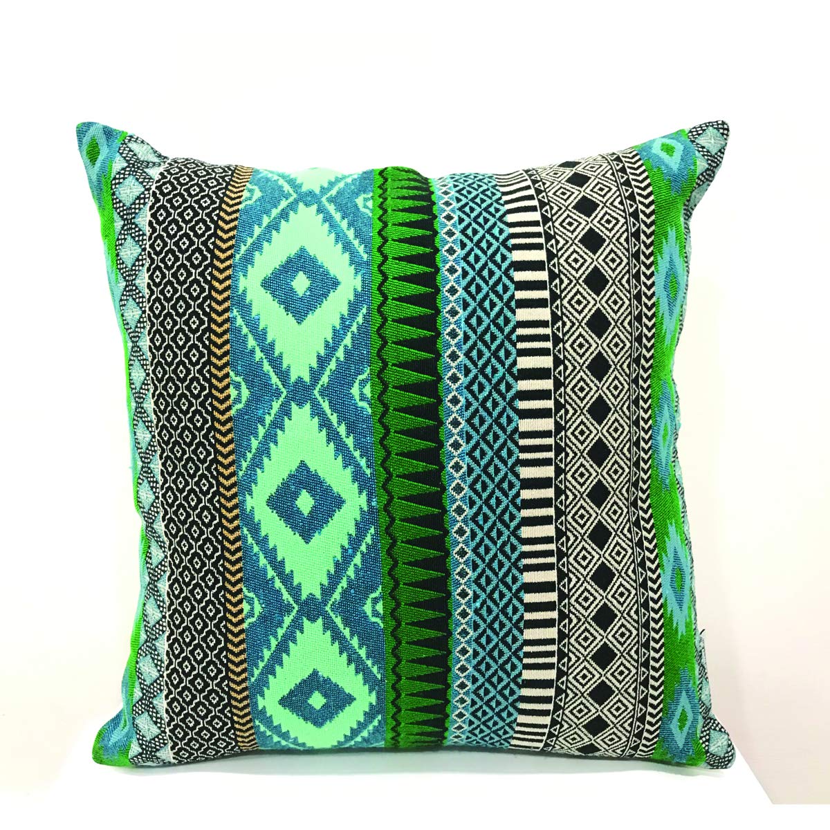 Sadyaska Decorative Hand Weaving Sofa Pillow Green 16x16 1 Pcs Cushion Cover