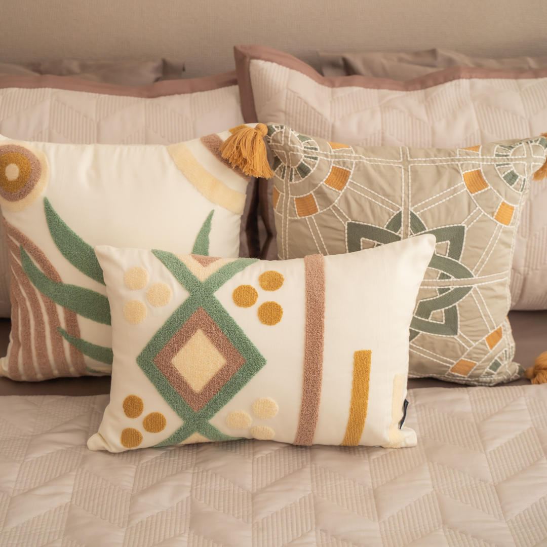 Sadyaska Pixie Patch Cotton Embroidered (Size : 12"X18") 1 Pcs Cushion Cover
