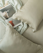 Sadyaska Pistachio Tencel Set with Lace 1 Pcs Bedsheet