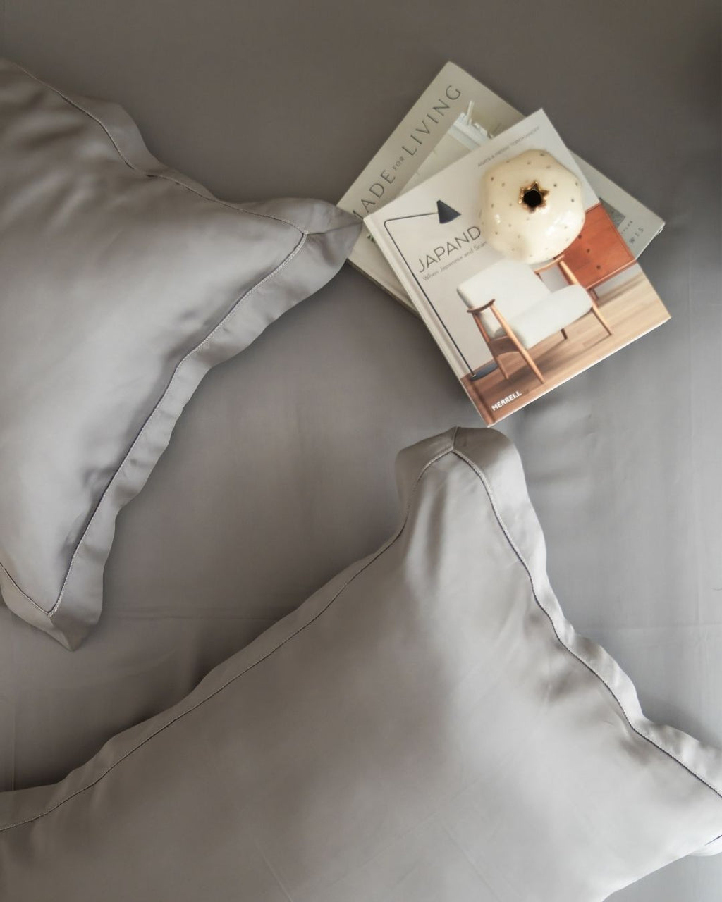 Sadyaska Stone Tencel Set with Lace 1 Pcs Bedsheet
