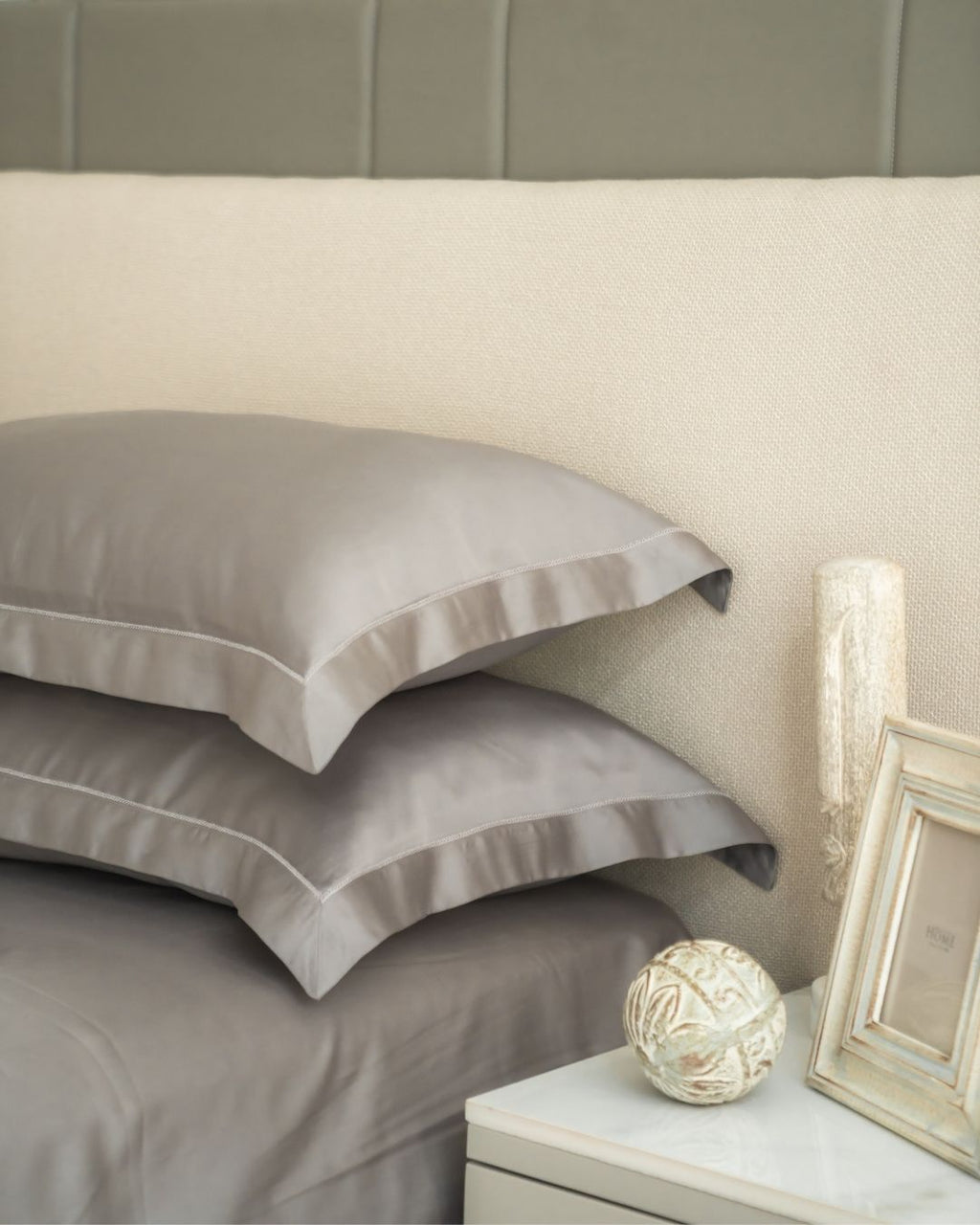 Sadyaska Stone Tencel Set with Lace 1 Pcs Bedsheet