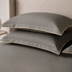 Sansaar by D'Decor Large Bedsheet Set with 2 Pillow Covers - Ginkgo - Elephant Skin - Embroidered - 1 Pc