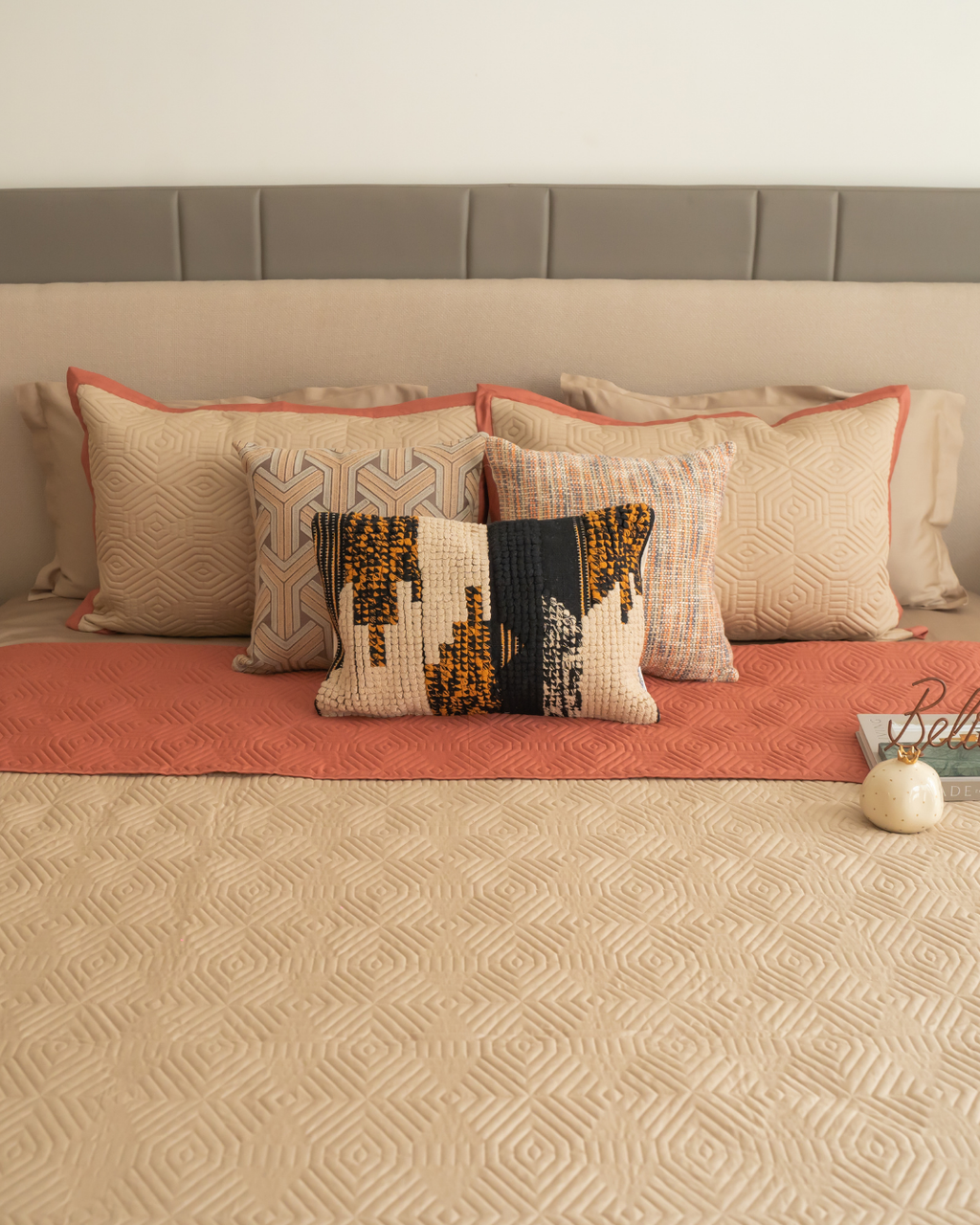 Sadyaska Macao Sand And Terracotta Cotton Rich Trousseau Set 10 Pcs Product