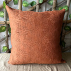 Sadyaska Rust and Hazel Beige Quilted Reversible Cotton 1 Pcs Euro Sham