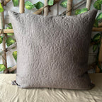 Sadyaska Coral and Taupe Quilted Reversible Cotton 1 Pcs Euro Sham