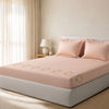 Sansaar by D'Decor Large Bedsheet Set with 2 Pillow Covers - Lilium - Candy Heart - Embroidered - 1 Pc