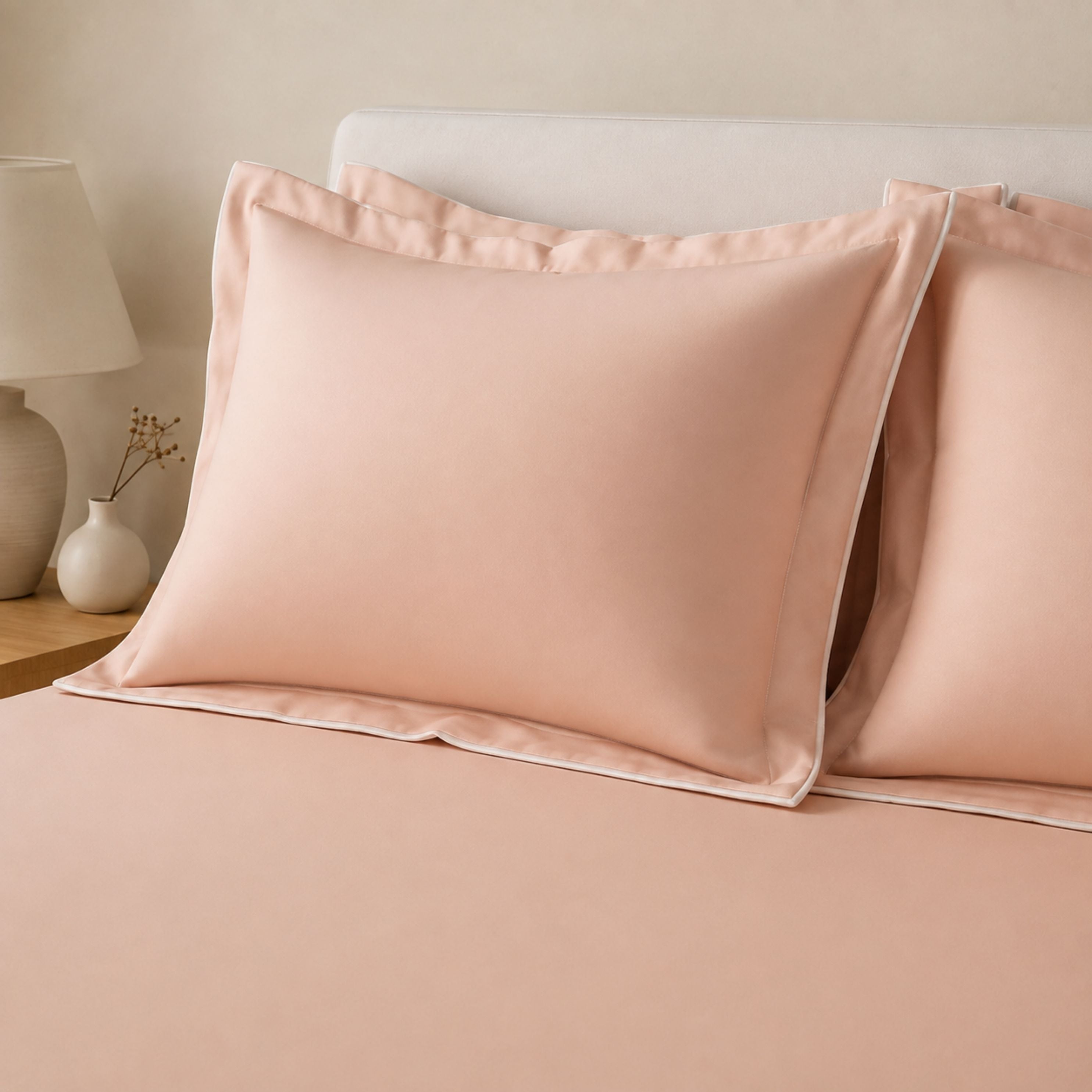 Sansaar by D'Decor Large Bedsheet Set with 2 Pillow Covers - Lilium - Candy Heart - Embroidered - 1 Pc