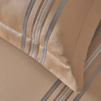 D'Decor Imperial II Gatsby Semolina Elegant Embroidered 5-Piece Double Bedsheet Set | IP06 Semolina