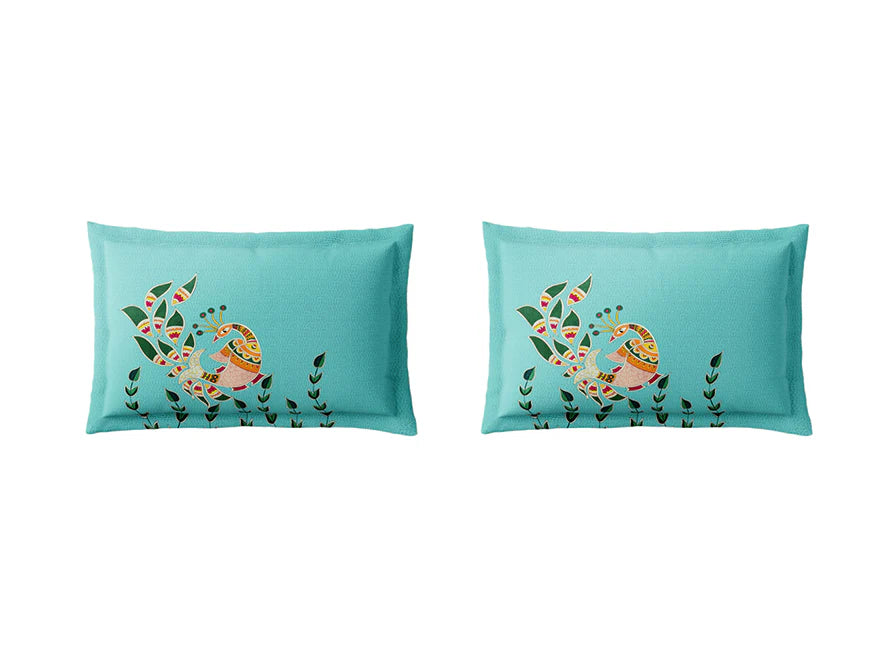 Spaces Shubha Madhubani Tibetan Stone Traditional Nature-Inspired 300TC Cotton Super King Bed Sheet Set | 1085749 Tibetan Stone