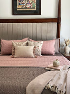 Sadyaska Adore Rose and Taupe 300TC Cotton 10 Pcs Bedding Set