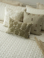 Sadyaska Adore Oats Beige and Ivory 300TC Cotton 10 Pcs Bedding Set