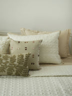 Sadyaska Adore Oats Beige and Ivory 300TC Cotton 10 Pcs Bedding Set