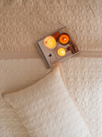 Sadyaska Oats Beige and Ivory Adore Cotton Reversible 1 Pcs Bedspread