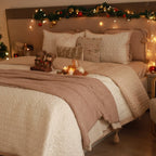 Sadyaska Oats Beige and Ivory Adore Cotton Reversible 1 Pcs Bedspread