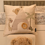 Sadyaska Wild Wonders Oats Beige and Ivory Kids 10 Pcs Bedding Set