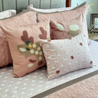 Sadyaska Baa Baa Boutique Rose and Taupe Kids 10 Pcs Bedding Set