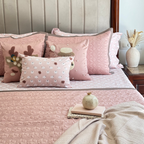 Sadyaska Baa Baa Boutique Rose and Taupe Kids 10 Pcs Bedding Set