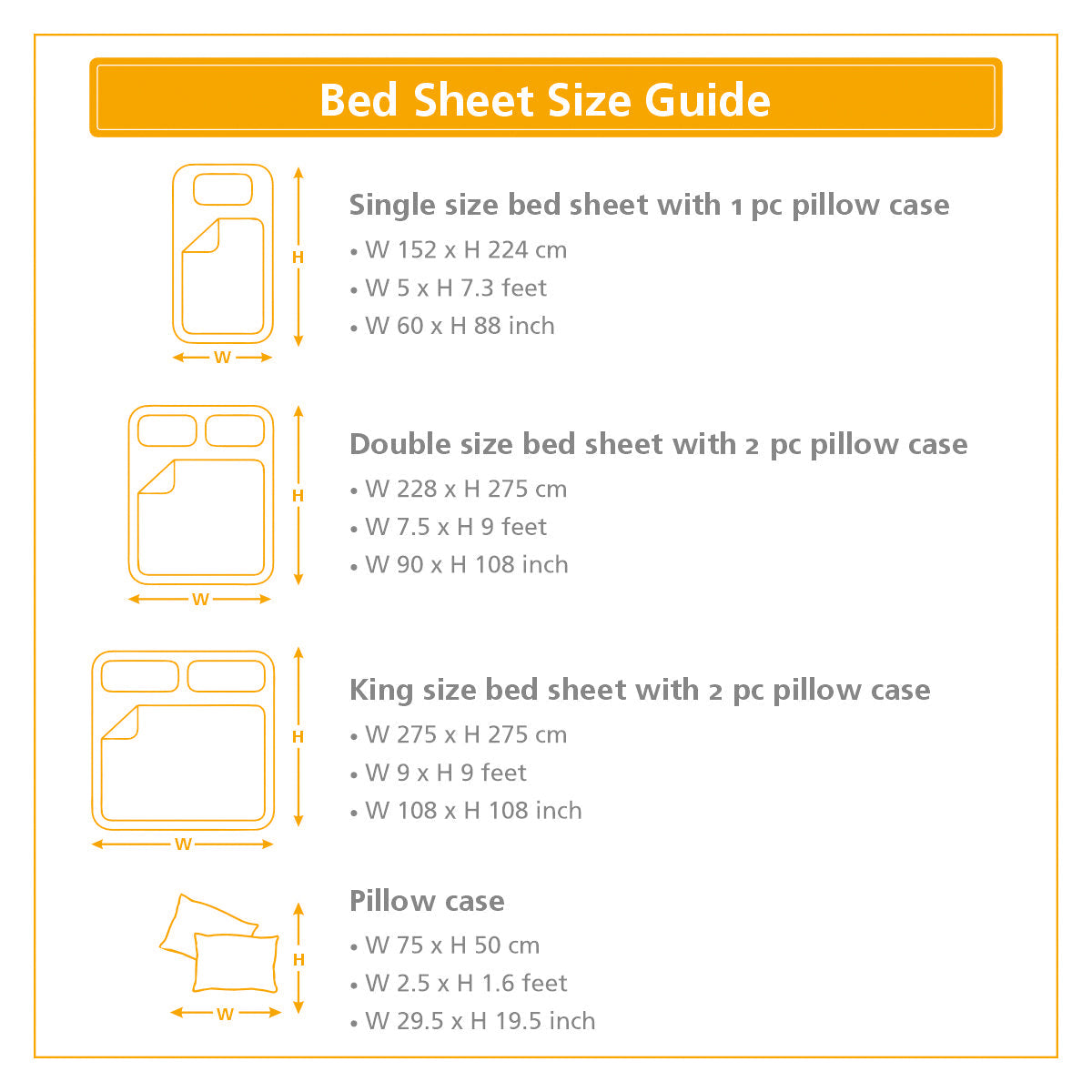 Melina Plain 100% Cotton Extra Soft & Luxurious Bed Sheet with Pillow Case