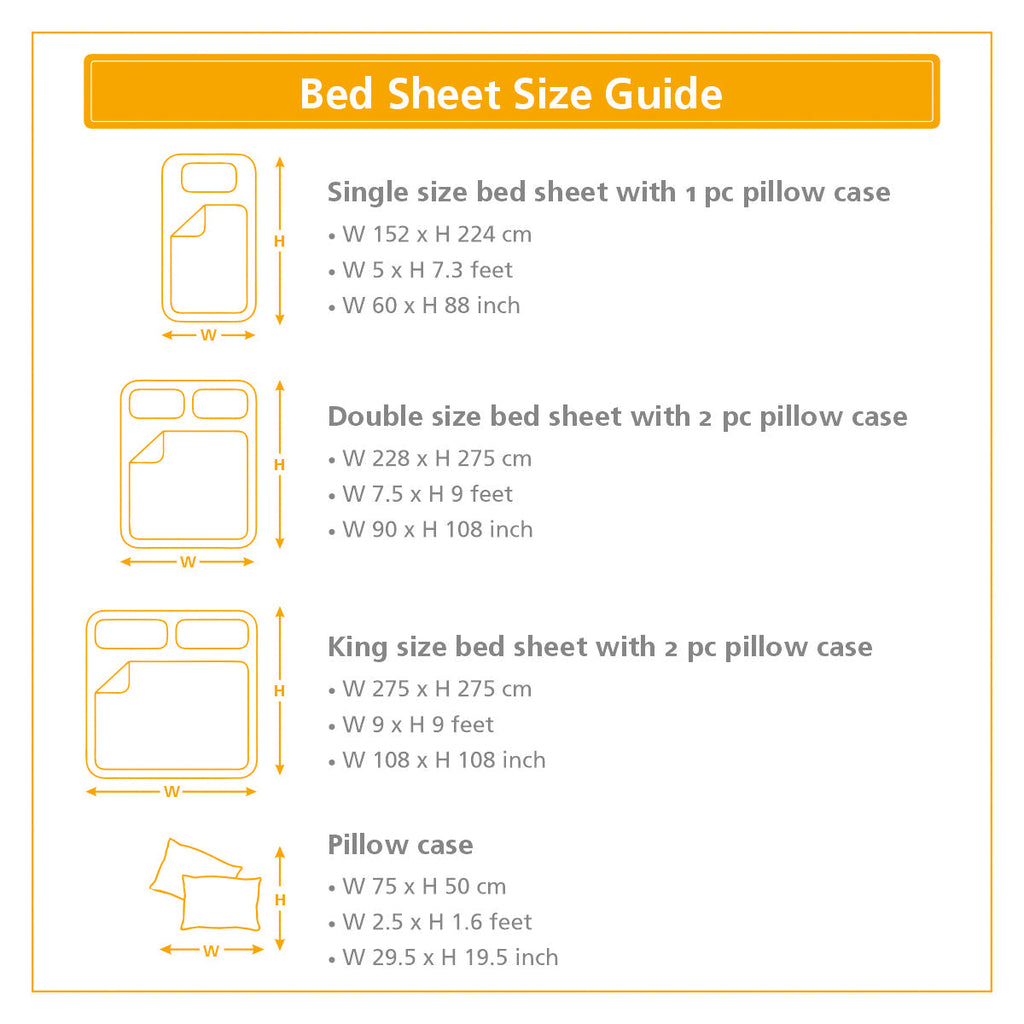 Melina Plain 100% Cotton Extra Soft & Luxurious Bed Sheet with Pillow Case