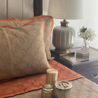 Sadyaska Rust & Hazel Beige Beetle Reversible 1 Pcs Bedspread
