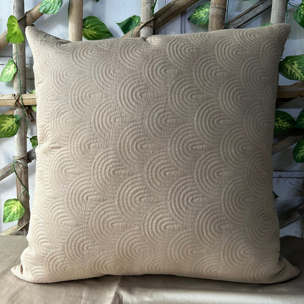 Sadyaska Beetle Hazel Beige Quilted Cotton 1 Pcs Euro Sham