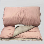 Sadyaska Beige and Old Rose 1000TC Cotton Rich Reversible Downfill 1 Pcs Quilt