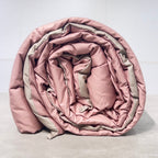 Sadyaska Beige and Old Rose 1000TC Cotton Rich Reversible Downfill 1 Pcs Quilt