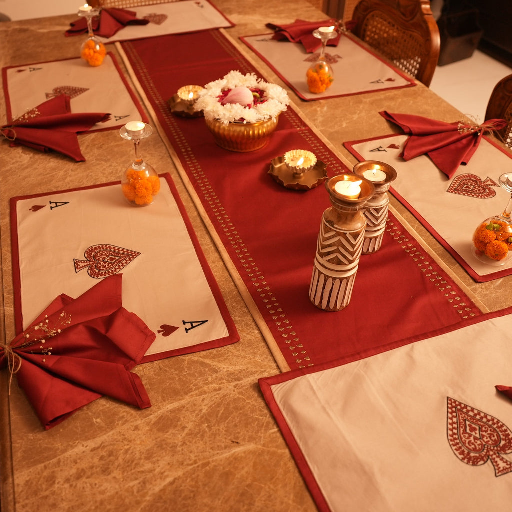Sadyaska Deal and Dine Embroidered Set 13 Pcs Table Linen