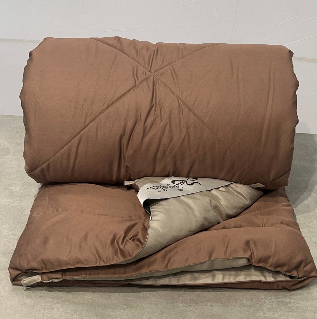 Sadyaska Brandy Rose and Beige 1000TC Cotton Rich Reversible Downfill 1 Pcs Quilt