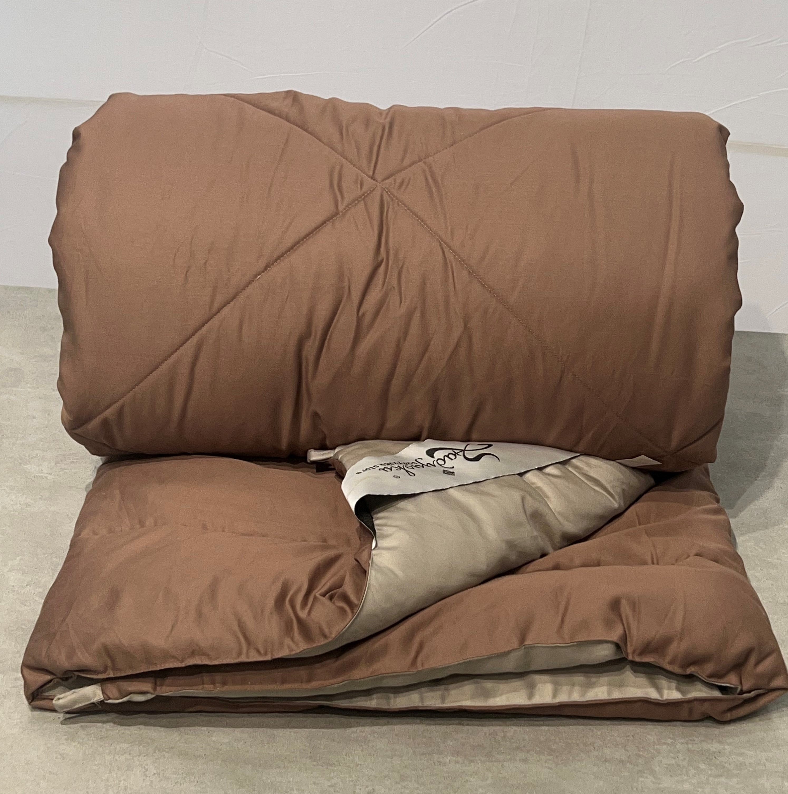 Sadyaska Brandy Rose and Beige 1000TC Cotton Rich Reversible Downfill 1 Pcs Quilt