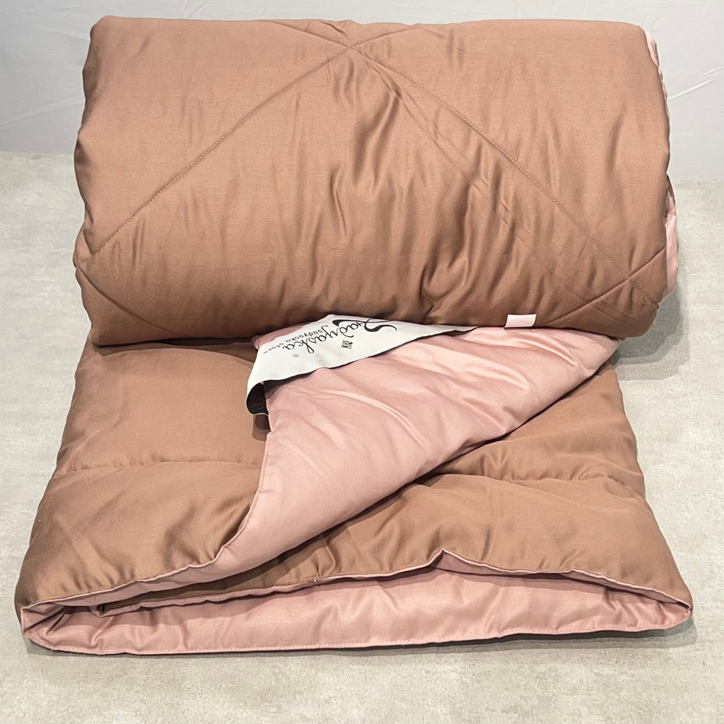 Sadyaska Brandy Rose and Old Rose 1000TC Cotton Rich Reversible Downfill 1 Pcs Quilt