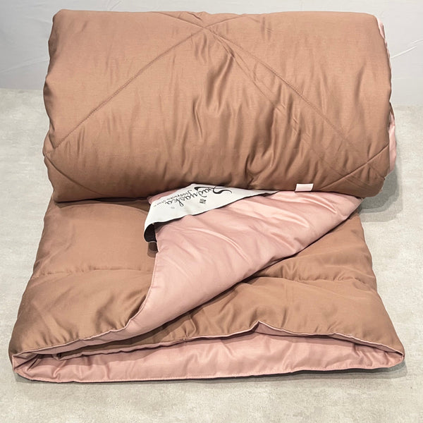 Sadyaska Brandy Rose and Old Rose 1000TC Cotton Rich Reversible Downfill 1 Pcs Quilt