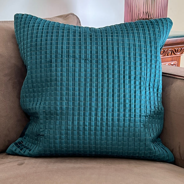 Sadyaska Decorative Bello Emerald Green Velvet 16x16 1 Pcs Cushion Cover
