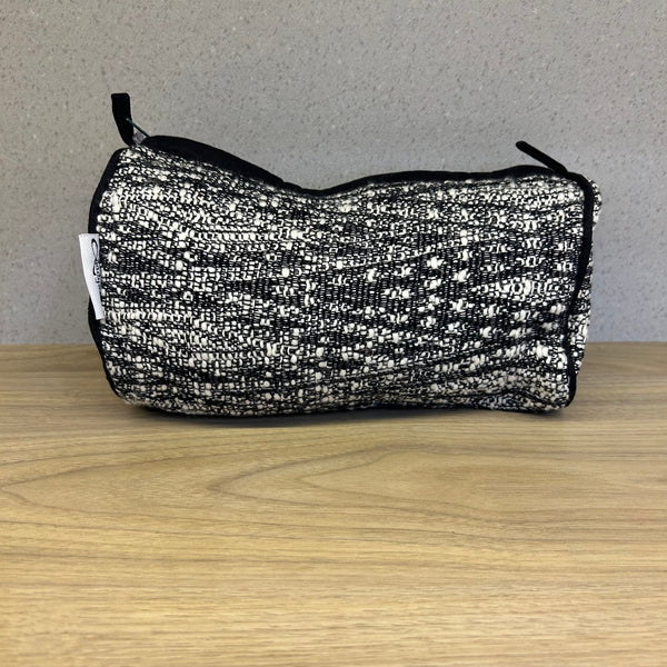 Sadyaska Black and White Chevron Cotton Medium Size Woven Wedding Jewelry Pouch / Cosmetic / Make Up Case Multifunction Storage 1 Pcs Product