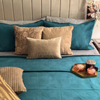 Sadyaska Bonito Emerald Green Velvet 1 Pcs Bedspread