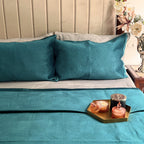 Sadyaska Bonito Emerald Green Velvet 1 Pcs Bedspread