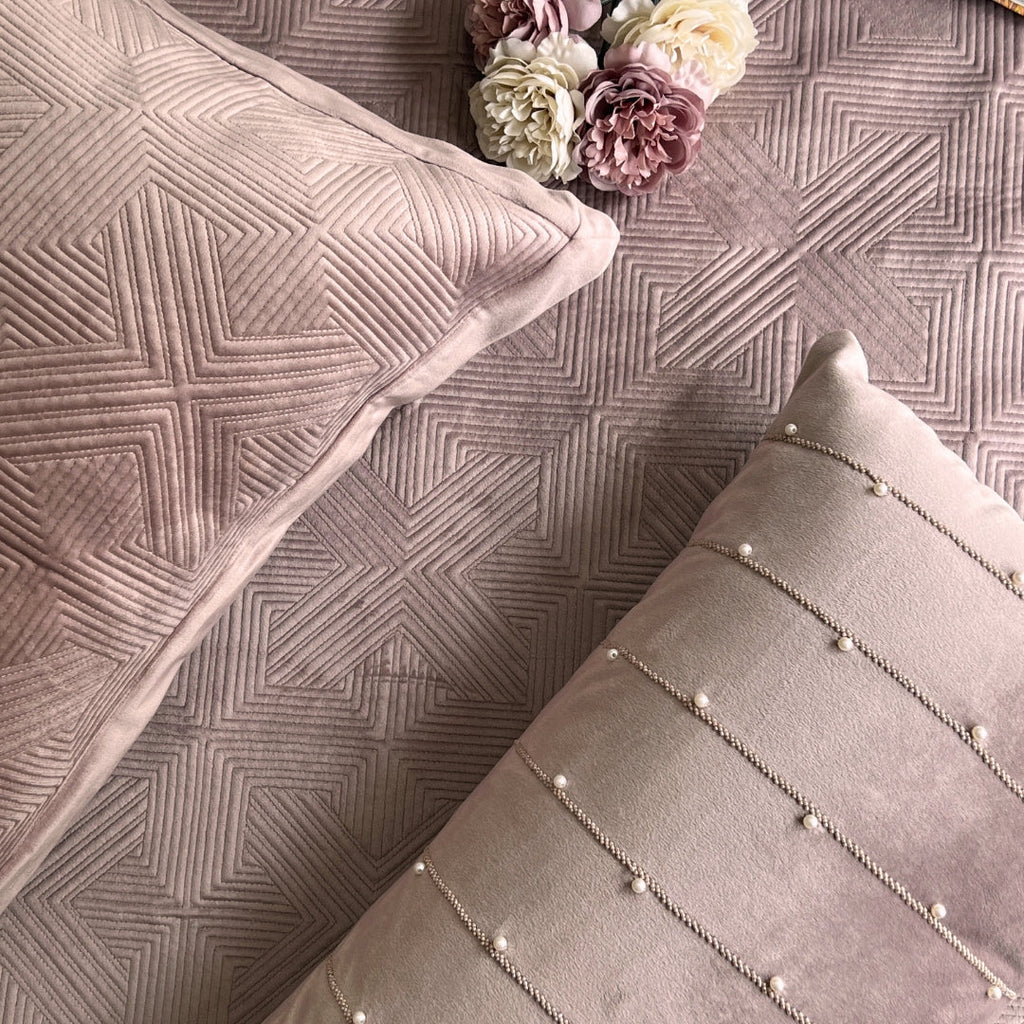 Sadyaska Bonito Onion Pink Velvet 1 Pcs Bedspread