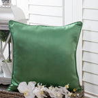 Maspar Solid Polyester Satin Cushion Cover Green