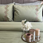 Sadyaska 1000TC Cotton Rich Crest Lime Green Syona Set 1 Pcs Bedsheet