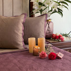Sadyaska Mauve and Taupe Cubist Reversible 1 Pcs Bedspread